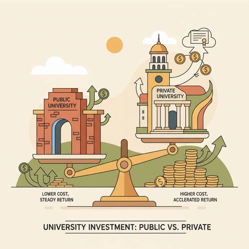 Comparing Public Ivies vs. Private Universities for tuition costs and return on investment.