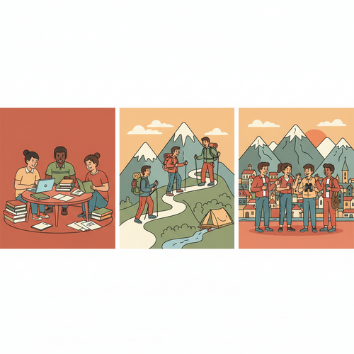 Students studying and enjoying student life in Innsbruck with mountains in the background, representing the focus keyphrase Study in Innsbruck.