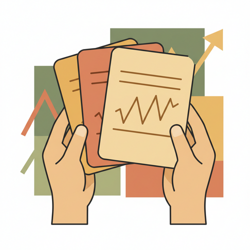 An illustration showing simplified options contracts (calls and puts) being exchanged, representing options trading for beginners.