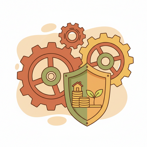 Illustration of microeconomic tax structuring principles protecting assets from deflationary pressures, a conceptual representation of financial hedging strategies.